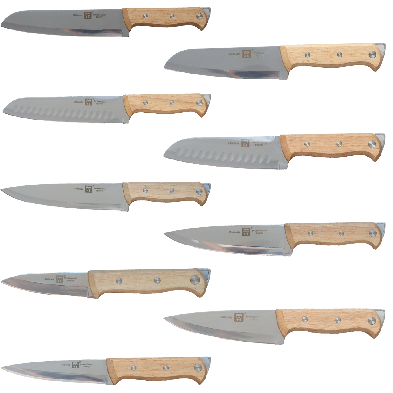 Yellow Wooden Handle Knife-S2