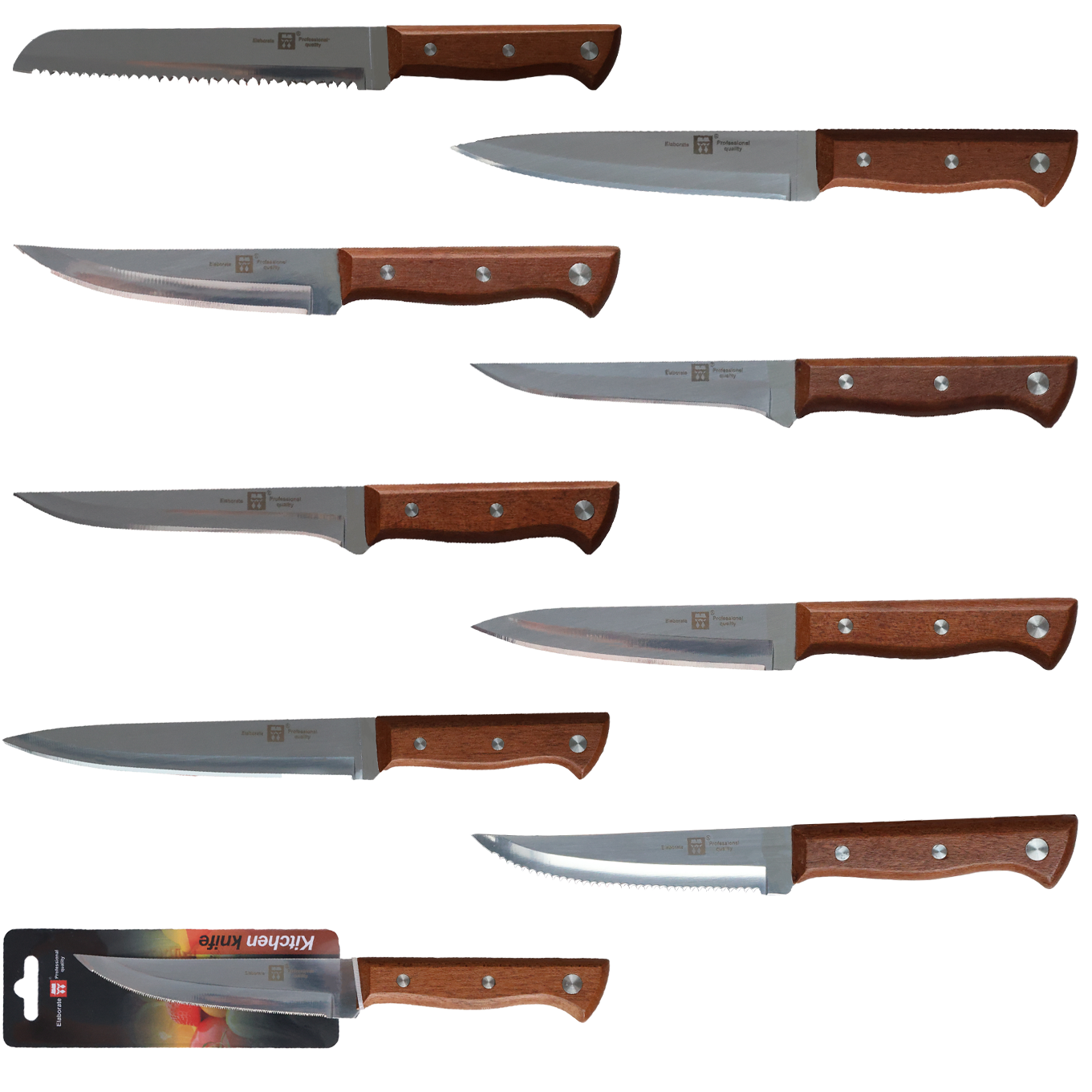 Brown Wooden Handle Knife-S3